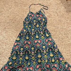 Old Navy Blue and Yellow Floral Dress